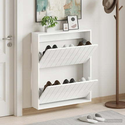 Vægmonteret Skoskab ZWOLLE 71 x 17 x 86 cm Konstrueret træ