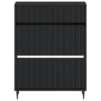 Sko skab ZWOLLE 78 x 24 x 103 cm Konstrueret træ Sort