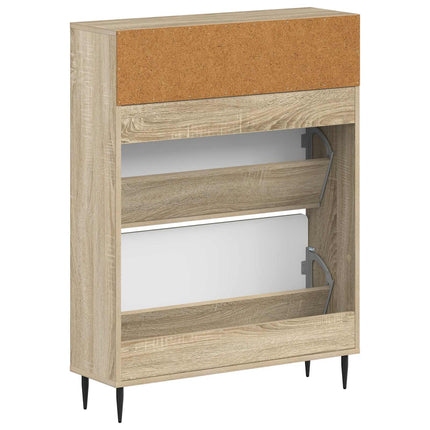 Sko skab ZWOLLE 78 x 24 x 103 cm Konstrueret træ Sonoma-eg