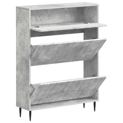 Sko skab ZWOLLE 78 x 24 x 103 cm Konstrueret træ Betongrå