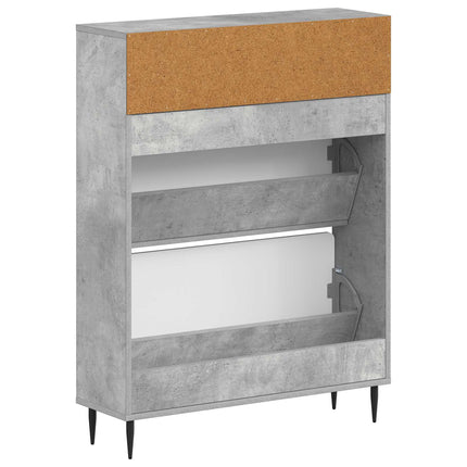 Sko skab ZWOLLE 78 x 24 x 103 cm Konstrueret træ Betongrå