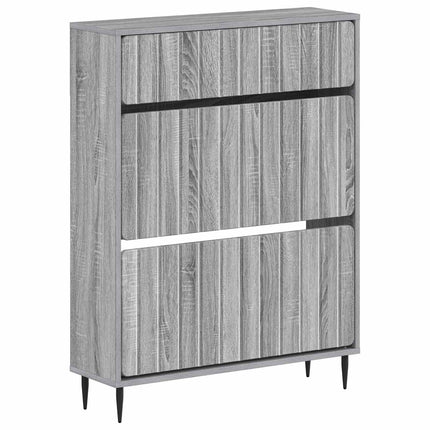 Sko skab ZWOLLE 78 x 24 x 103 cm Konstrueret træ Grå Sonoma