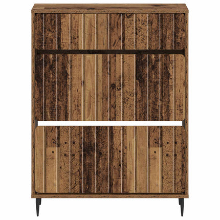 Sko skab ZWOLLE 78 x 24 x 103 cm Konstrueret træ Gammelt træ