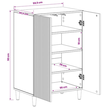 Sko skab ARNHEM 59,5 x 39,5 x 90 cm Konstrueret træ Hvid