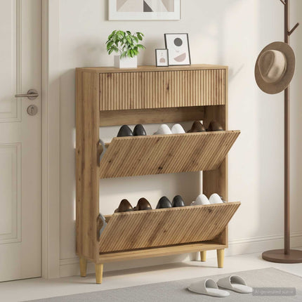 Sko skab ARNHEM 78 x 24 x 103 cm Konstrueret træ Artisan-eg