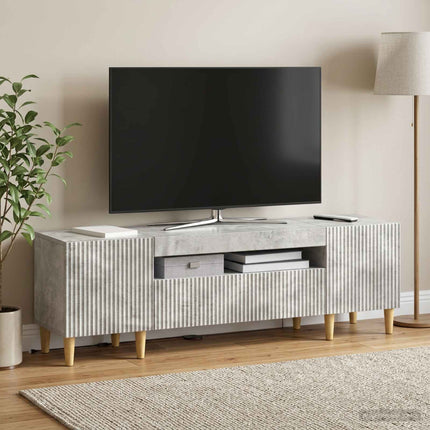 LED TV-skab Betongrå Konstrueret træ