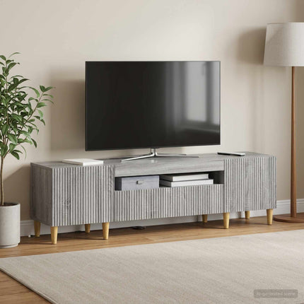 LED TV-skab Grå Sonoma Konstrueret træ