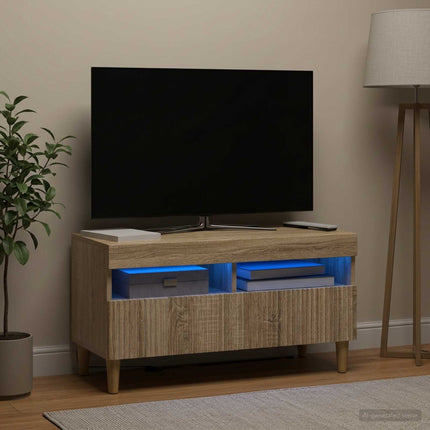 LED TV-skab Sonoma-eg Konstrueret træ