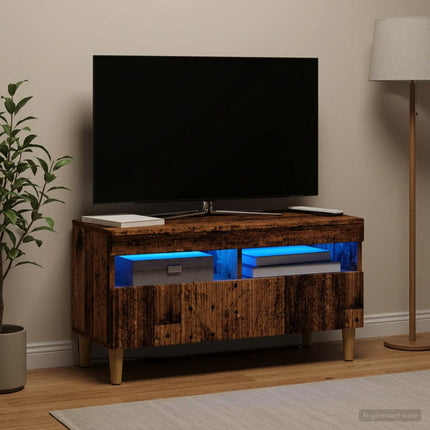 LED TV-skab Gammelt træ Konstrueret træ