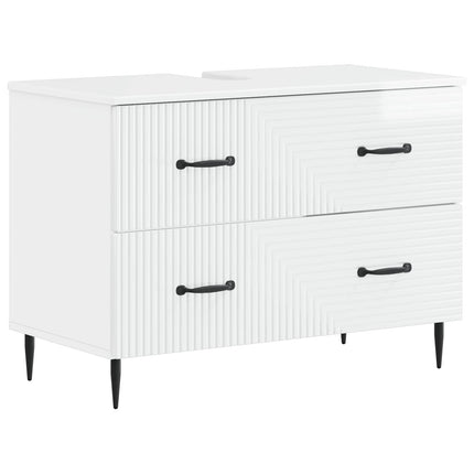 Badeværelsesskabsunder HAARLEM Hvid højglans 82 x 41 x 58,5 cm