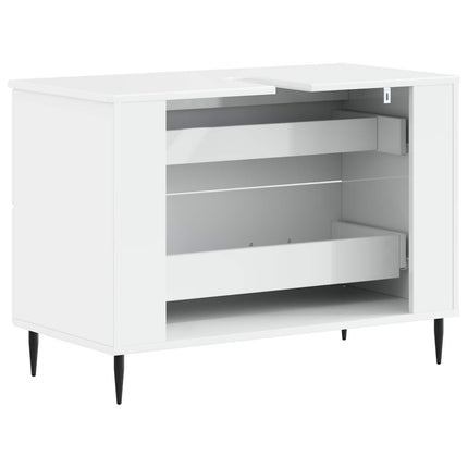 Badeværelsesskabsunder HAARLEM Hvid højglans 82 x 41 x 58,5 cm