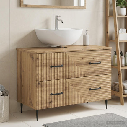Badeværelsesskabsunder HAARLEM Artisan-eg 82 x 41 x 58,5 cm