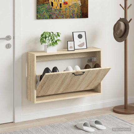 Vægmonteret Skoskab HAARLEM 71 x 17 x 43 cm Konstrueret træ