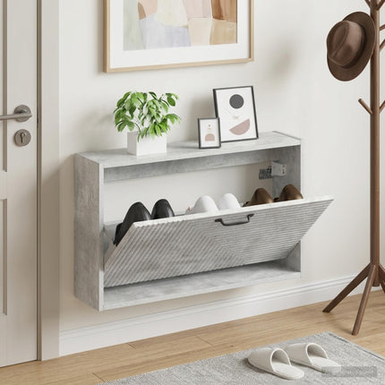 Vægmonteret Skoskab HAARLEM 71 x 17 x 43 cm Konstrueret træ