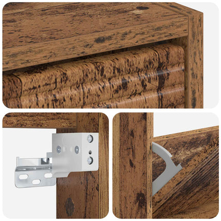 Vægmonteret Skoskab HAARLEM 71 x 17 x 43 cm Konstrueret træ
