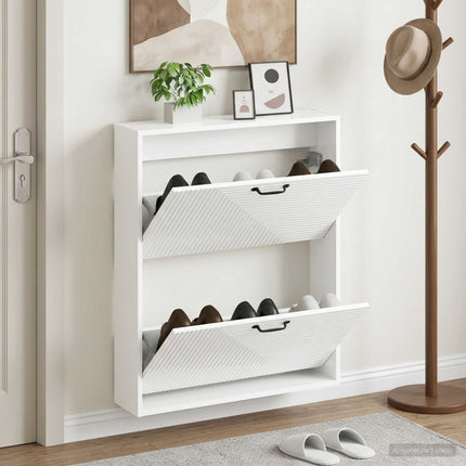 Vægmonteret Skoskab HAARLEM 71 x 17 x 86 cm Konstrueret træ