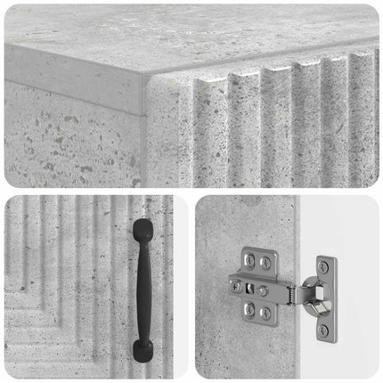 Sko skab HAARLEM 59,5 x 39,5 x 89,5 cm Konstrueret træ Betongrå