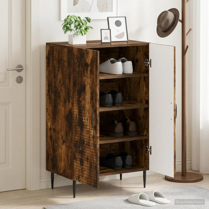 Sko skab HAARLEM 59,5 x 39,5 x 89,5 cm Konstrueret træ Røget eg
