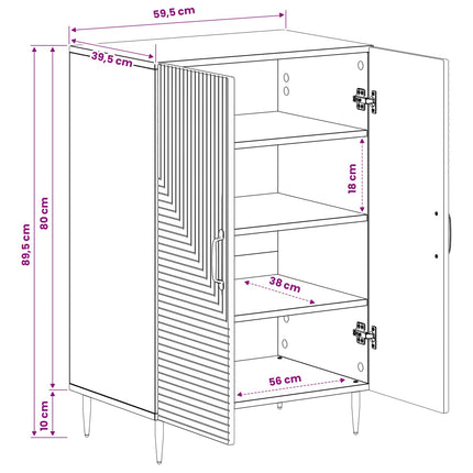 Sko skab HAARLEM 59,5 x 39,5 x 89,5 cm Konstrueret træ