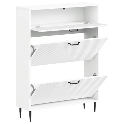 Sko skab HAARLEM 78 x 24 x 103 cm Konstrueret træ Hvid