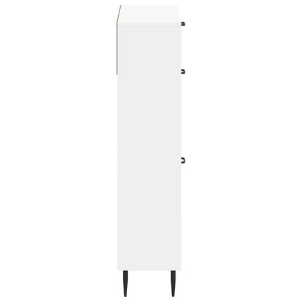 Sko skab HAARLEM 78 x 24 x 103 cm Konstrueret træ Hvid