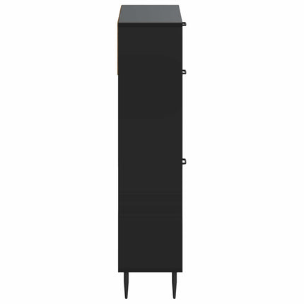 Sko skab HAARLEM 78 x 24 x 103 cm Konstrueret træ Sort