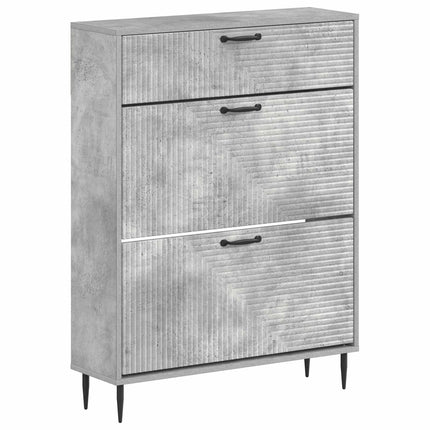 Sko skab HAARLEM 78 x 24 x 103 cm Konstrueret træ Betongrå