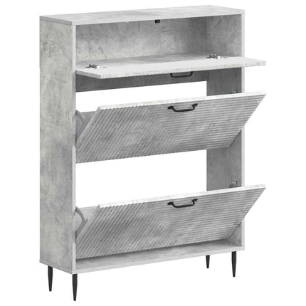 Sko skab HAARLEM 78 x 24 x 103 cm Konstrueret træ Betongrå
