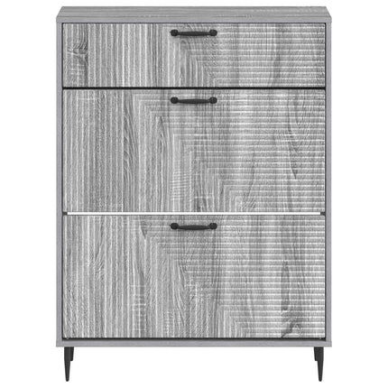 Sko skab HAARLEM 78 x 24 x 103 cm Konstrueret træ Grå Sonoma