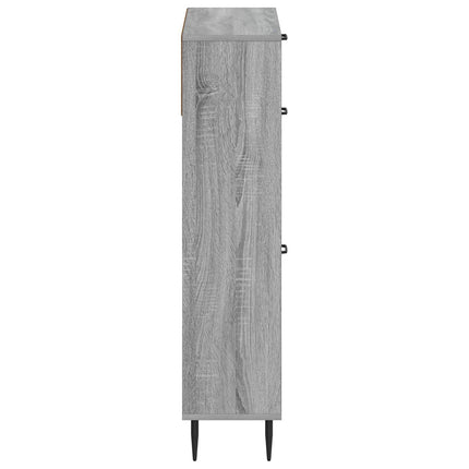 Sko skab HAARLEM 78 x 24 x 103 cm Konstrueret træ Grå Sonoma