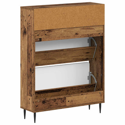 Sko skab HAARLEM 78 x 24 x 103 cm Konstrueret træ Gammelt træ