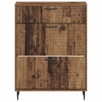 Sko skab HAARLEM 78 x 24 x 103 cm Konstrueret træ Gammelt træ
