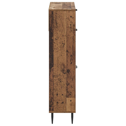 Sko skab HAARLEM 78 x 24 x 103 cm Konstrueret træ Gammelt træ