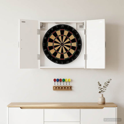 Dartboard Skab HOORN Hvid 52,5 x 10,5 x 53,5 cm Konstrueret træ