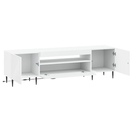 LED TV-skab Hvid Konstrueret træ