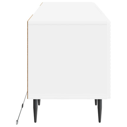 LED TV-skab Hvid Konstrueret træ
