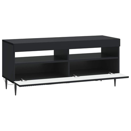 LED TV-skab Sort Konstrueret træ