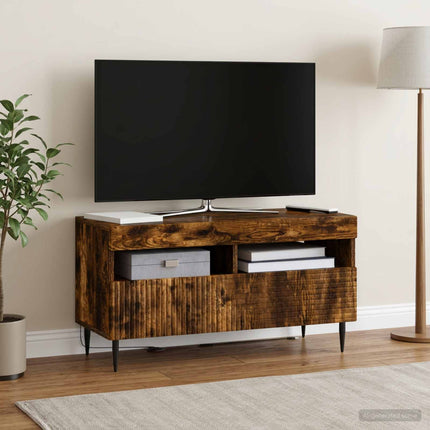 LED TV-skab Røget eg Konstrueret træ