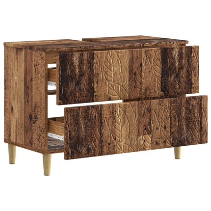 Badeværelsesskabsunder DELFT Gammelt træ 82 x 41 x 59 cm