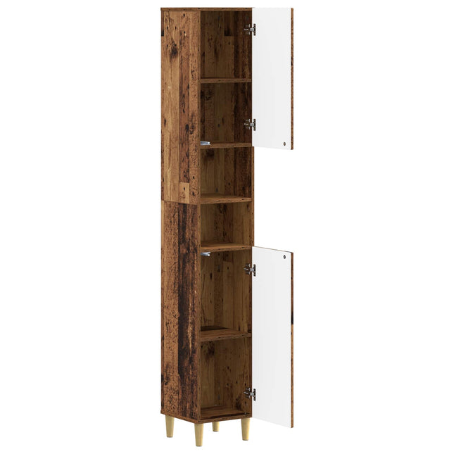 Badeværelsesskab med Åben Hylde DELFT Gammelt træ