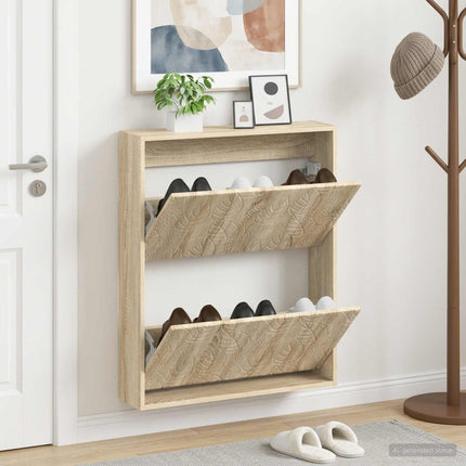 Vægmonteret Skoskab DELFT 71 x 17 x 86 cm Konstrueret træ