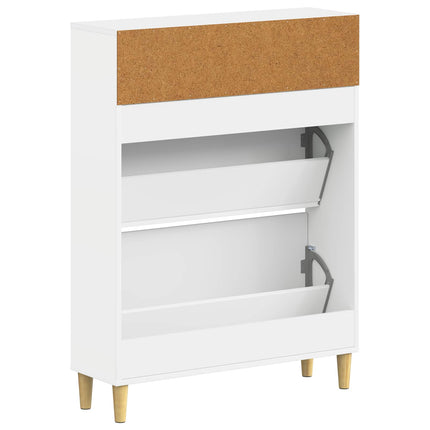 Sko skab DELFT 78 x 24 x 103 cm Konstrueret træ Hvid