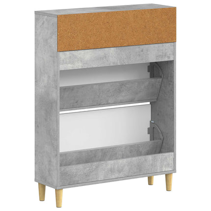 Sko skab DELFT 78 x 24 x 103 cm Konstrueret træ Betongrå