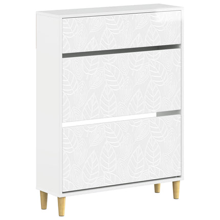 Sko skab DELFT 78 x 24 x 103 cm Konstrueret træ Hvid højglans