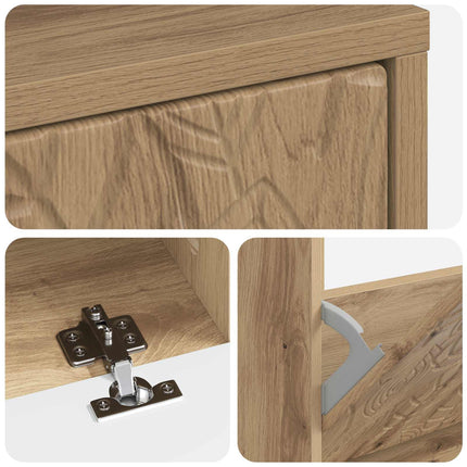 Sko skab DELFT 78 x 24 x 103 cm Konstrueret træ Artisan-eg