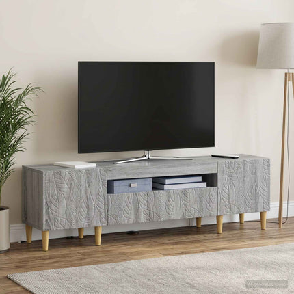 LED TV-skab Grå Sonoma Konstrueret træ