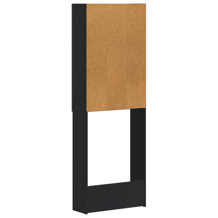 Toilet Skab DELFT Sort 66 x 25,5 x 190 cm Konstrueret træ
