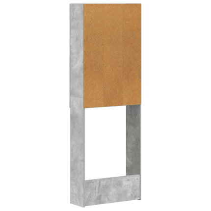 Toilet Skab DELFT Betongrå 66 x 25,5 x 190 cm Konstrueret træ