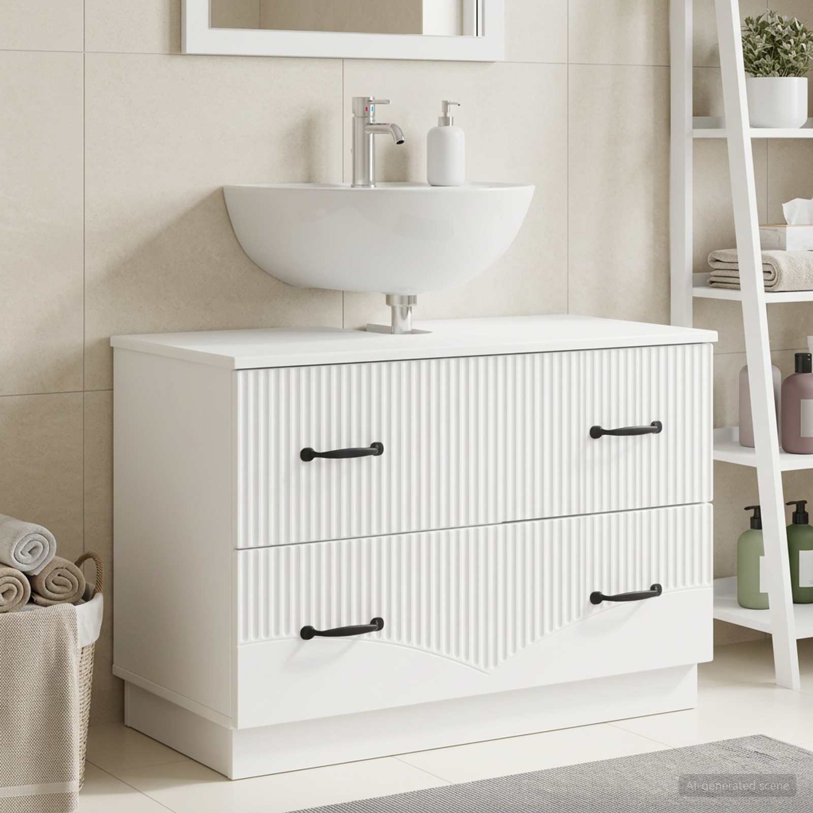 Badevrelsesskabsunder HOORN Hvid 82 x 41 x 56 cm