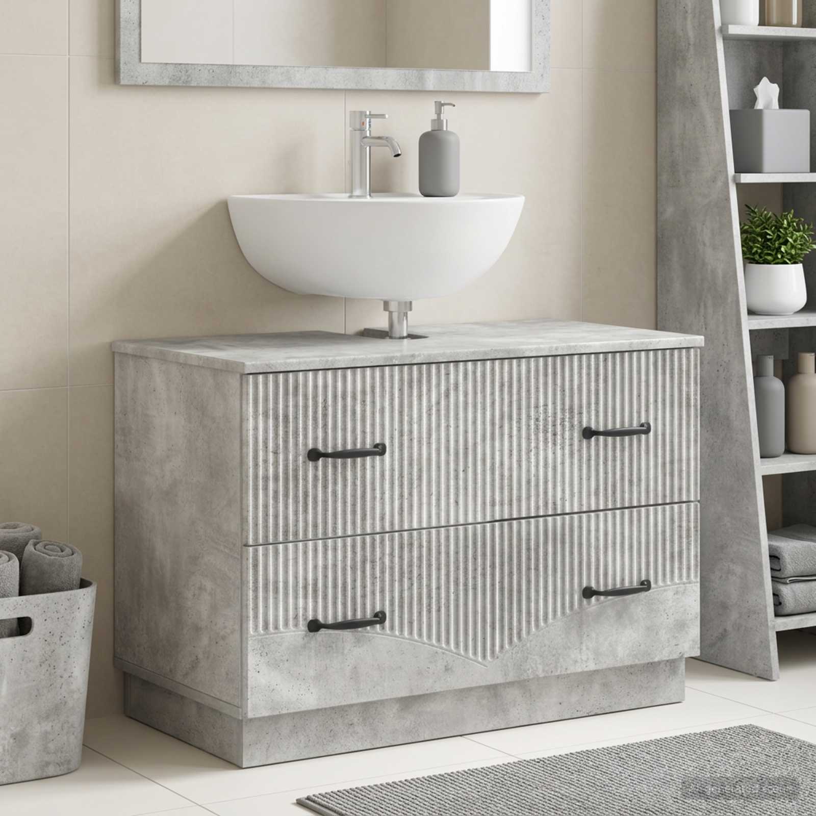 Badevrelsesskabsunder HOORN Betongr 82 x 41 x 56 cm
